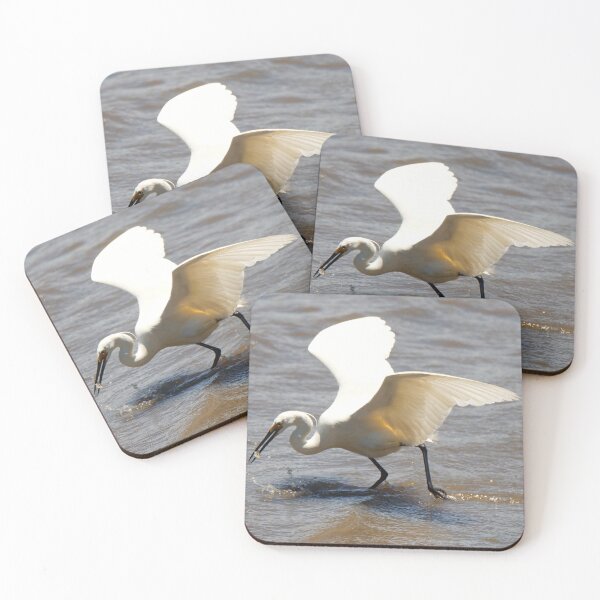 Item preview, Little Egret catching a fish designed and sold by BirdsAlive.