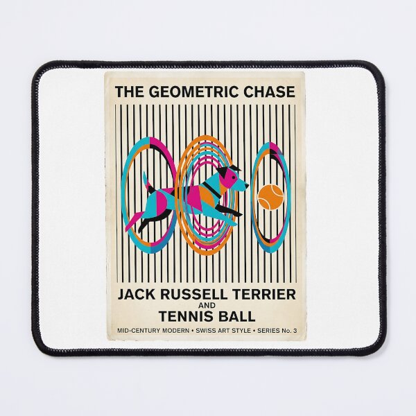 Item preview, Jack Russell Tennis Geometric Poster designed and sold by PictoVibe.