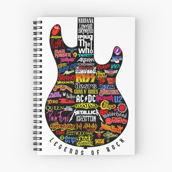Item preview, Legends Of Rock Band Logo Guitar V2 designed and sold by WildPalitteArt.