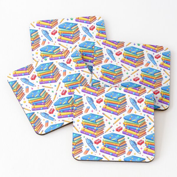 Item preview, Back to school colorful books and stationary supplies seemless pattern. designed and sold by Bluepanda21.