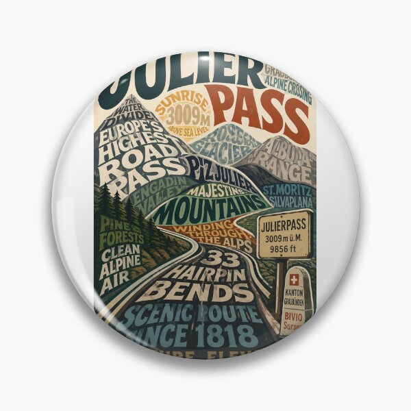 Item preview, Julier Pass Graubünden Swiss Alps Engadin Mountain Crossing designed and sold by Aryabek.