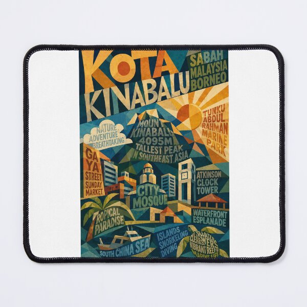 Item preview, Kota Kinabalu Sabah Mount Kinabalu and South China Sea designed and sold by Aryabek.