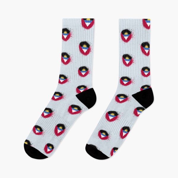 Item preview, Antigua and Barbuda Flag Spray Paint Splatter Style designed and sold by DelfDesign.
