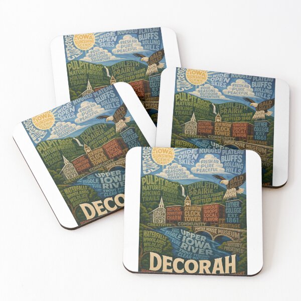 Item preview, Decorah Iowa Upper Iowa River and Driftless Area Landmarks designed and sold by Aryabek.
