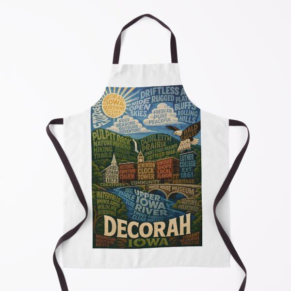 Item preview, Decorah Iowa Upper Iowa River and Driftless Area Landmarks designed and sold by Aryabek.
