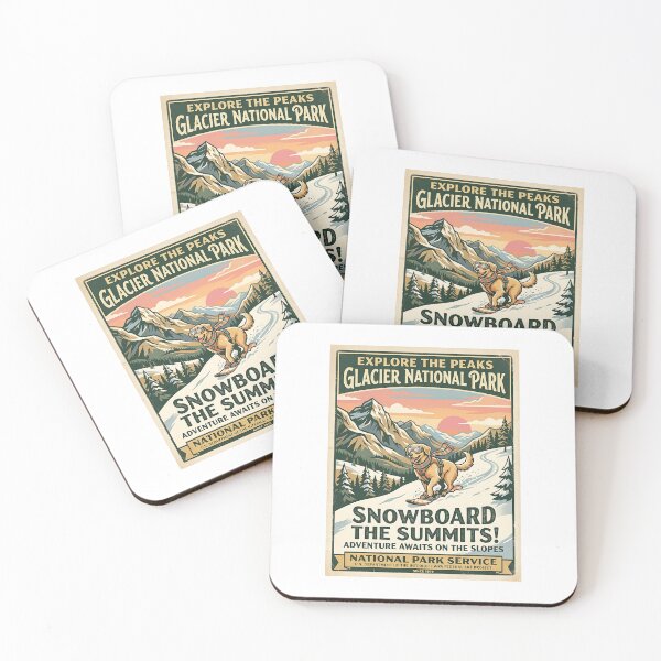 Artikelvorschau, Golden Retriever Snowboarden Vintage-Poster entworfen und verkauft von PictoVibe.