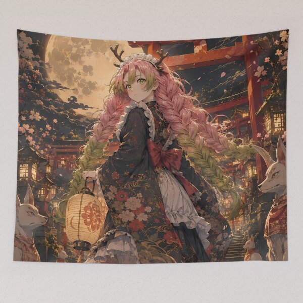 Item preview, Mitsuri Kanroji Demon Slayer Moonlit Shrine Festival designed and sold by mildaclairmo.