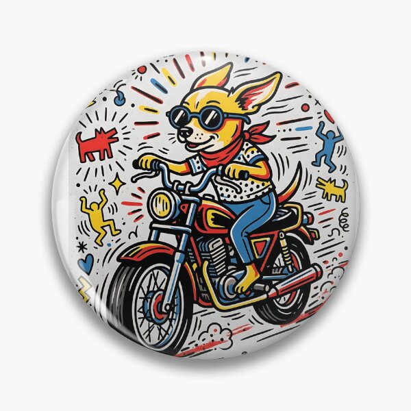 Artikelvorschau, Chihuahua-Motorrad-Pop-Art entworfen und verkauft von PictoVibe.
