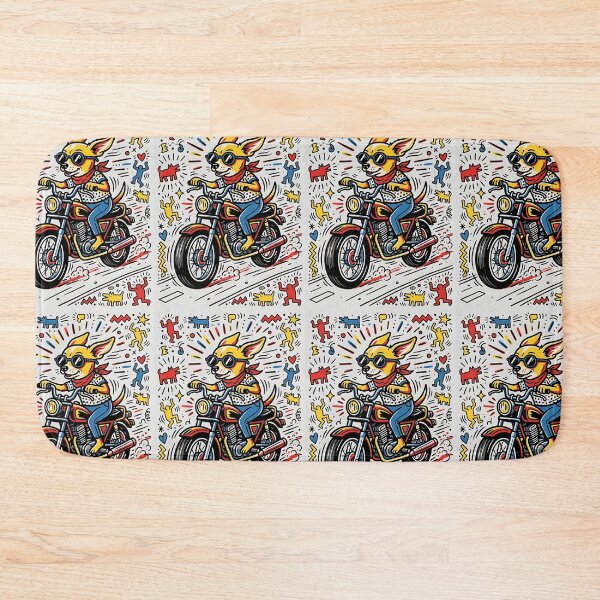 Item preview, Chihuahua Motorcycle Pop Art designed and sold by PictoVibe.