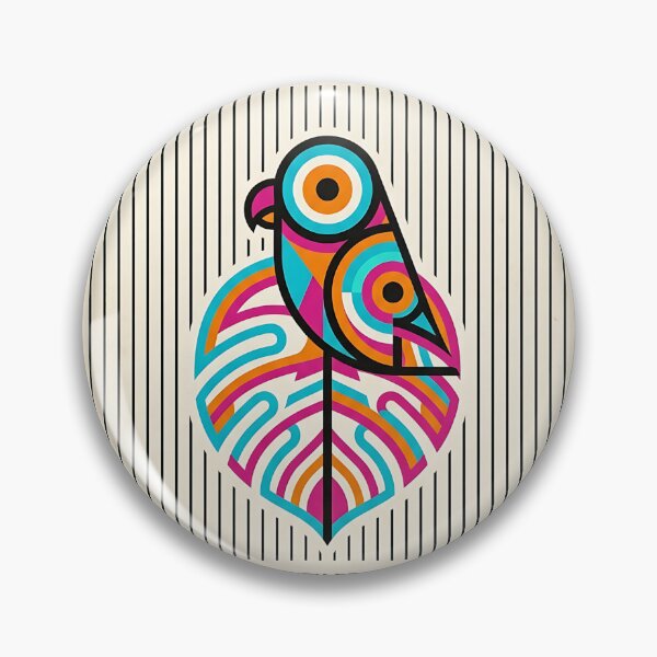 Item preview, Parakeet Tropical Leaf Swiss Poster designed and sold by PictoVibe.