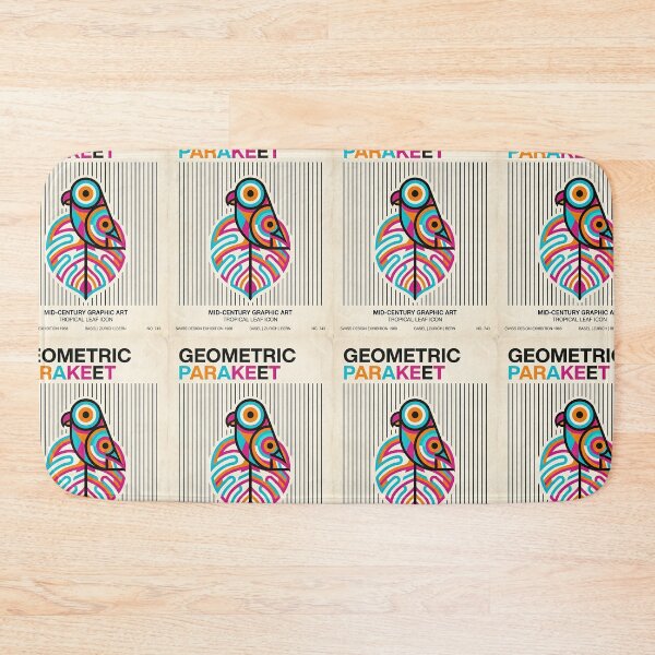 Item preview, Parakeet Tropical Leaf Swiss Poster designed and sold by PictoVibe.