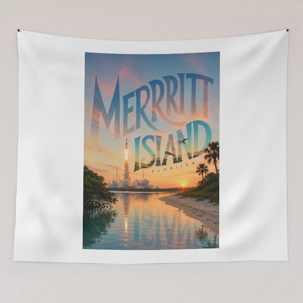 Item preview, Merritt Island Florida Space Coast Rocket Launch at Sunset designed and sold by Aryabek.