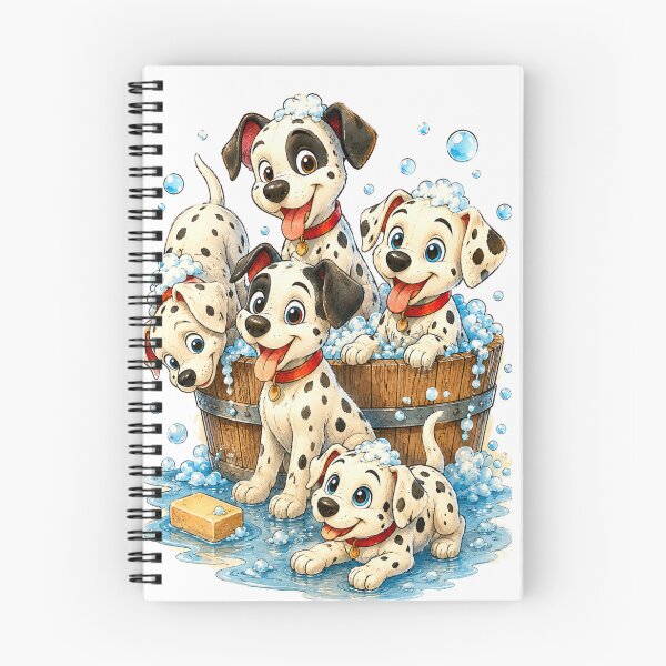Item preview, Dalmatian Puppies Bubble Bath Illustration designed and sold by DKSH1234.