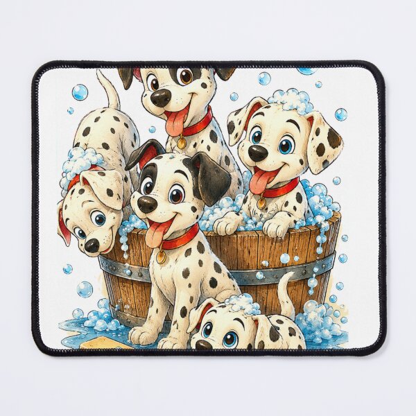 Item preview, Dalmatian Puppies Bubble Bath Illustration designed and sold by DKSH1234.