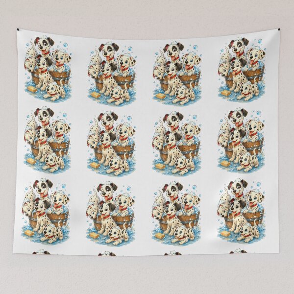 Item preview, Dalmatian Puppies Bubble Bath Illustration designed and sold by DKSH1234.