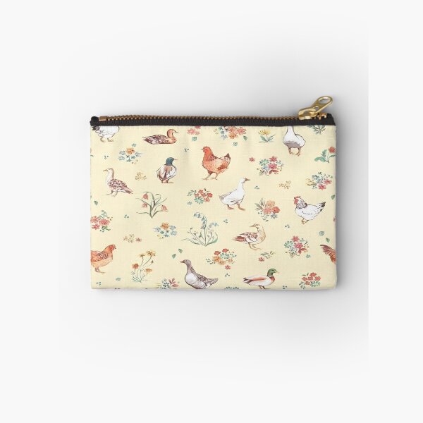 Item preview, Whimsical Chicken and Duck Pattern Featuring Delicate Floral Accents A Charming Design designed and sold by Matt_Smith.