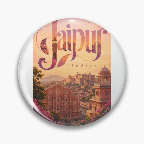 Item preview, Jaipur Rajasthan India Hawa Mahal and Amber Fort Heritage designed and sold by Aryabek.