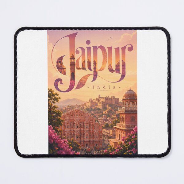 Item preview, Jaipur Rajasthan India Hawa Mahal and Amber Fort Heritage designed and sold by Aryabek.