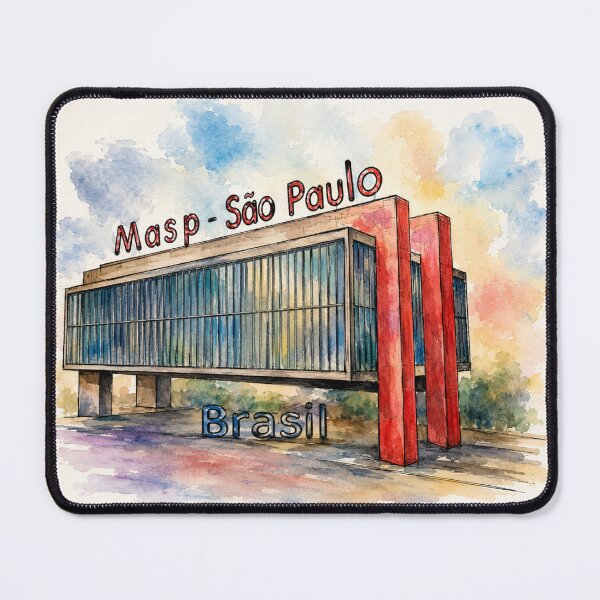 Item preview, Masp Museu de Arte de Sao Paulo – Watercolor Landmark Art designed and sold by Sampa In Focus.