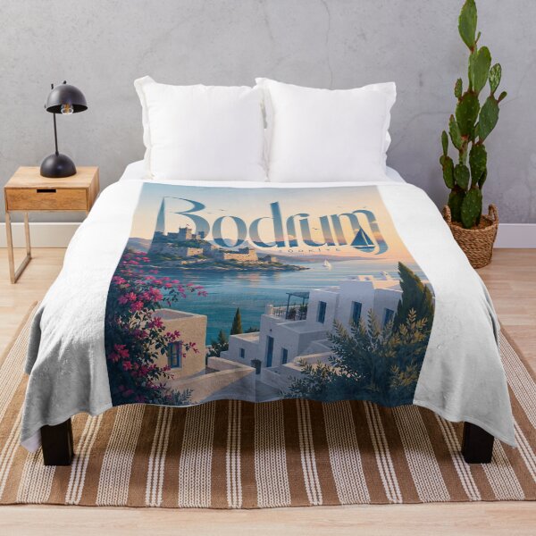 Item preview, Bodrum Türkiye Aegean Coast Castle and Whitewashed Houses designed and sold by Aryabek.