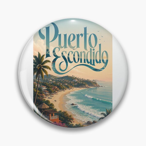 Item preview, Puerto Escondido Oaxaca Pacific Coast and Palm Fringed Bay Mexico designed and sold by Aryabek.
