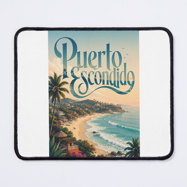 Item preview, Puerto Escondido Oaxaca Pacific Coast and Palm Fringed Bay Mexico designed and sold by Aryabek.