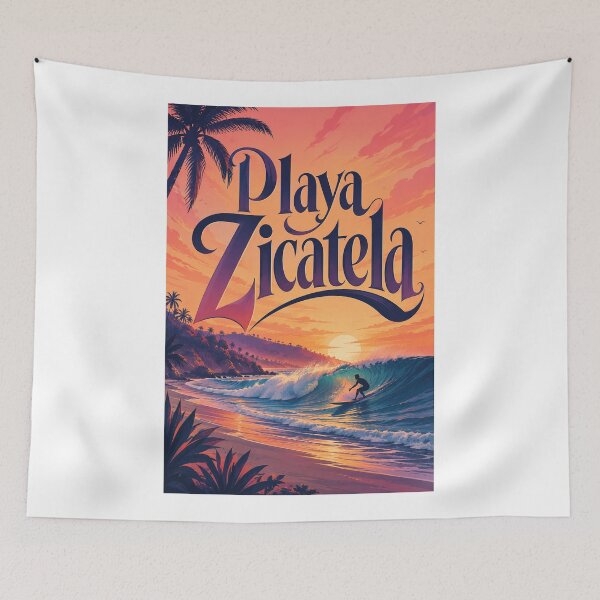 Item preview, Playa Zicatela Puerto Escondido Sunset Surf on Oaxaca Coast designed and sold by Aryabek.