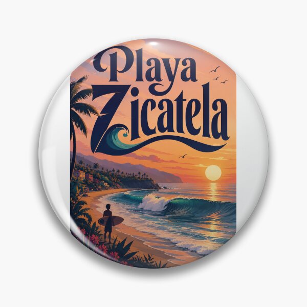 Item preview, Playa Zicatela Oaxaca Sunset Waves and Puerto Escondido Coast designed and sold by Aryabek.