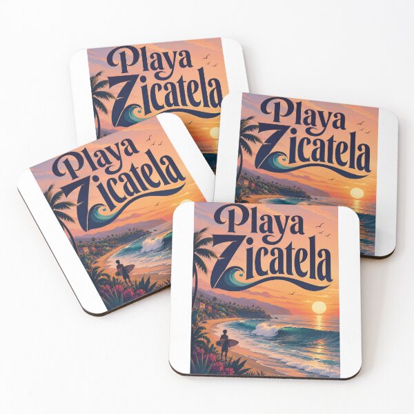 Item preview, Playa Zicatela Oaxaca, olas al atardecer y costa de Puerto Escondido designed and sold by Aryabek.