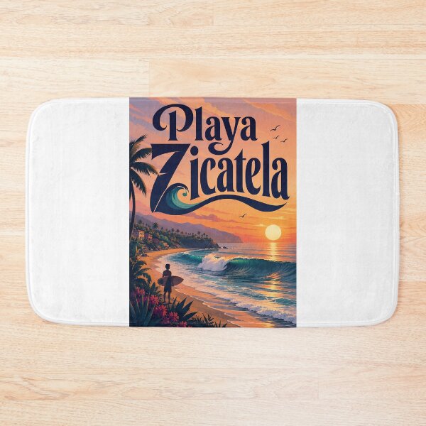 Item preview, Playa Zicatela Oaxaca Sunset Waves and Puerto Escondido Coast designed and sold by Aryabek.