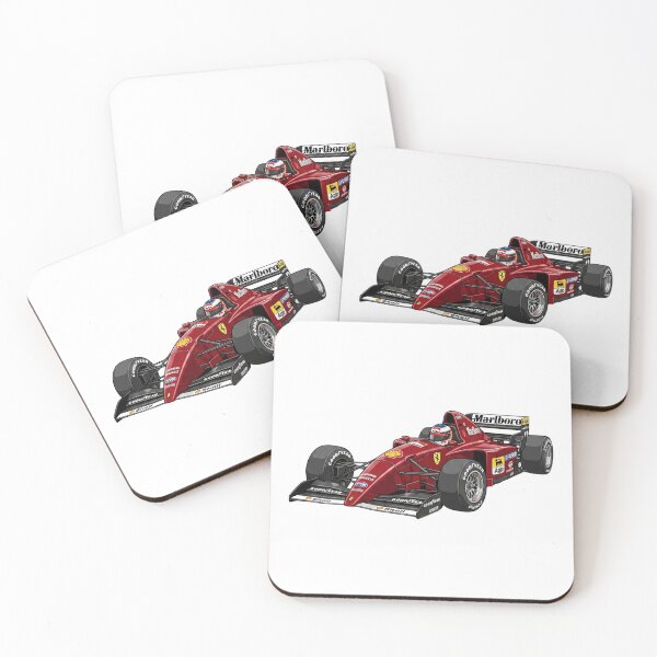 Item preview, 1995 Ferrari 412 T2 V12 Vintage F1 Grand Prix Racing Car Illustration designed and sold by Motorline44.