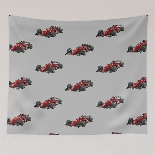 Item preview, 1995 Ferrari 412 T2 V12 Vintage F1 Grand Prix Racing Car Illustration designed and sold by Motorline44.