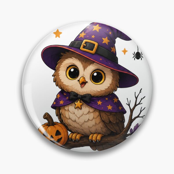 Item preview, Witchy Hoots – Cute Halloween Owl Witch with Pumpkin designed and sold by bkeer abobkr.