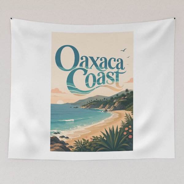 Item preview, Oaxaca Coast Mexico Pacific Shoreline and Tropical Headlands designed and sold by Aryabek.
