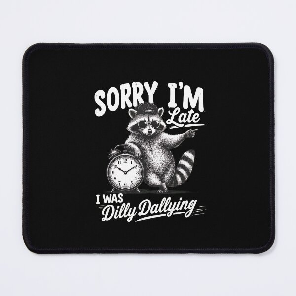 Item preview, Funny Raccoon Sunglasses Dilly Dallying Retro Graphic Tee designed and sold by leocreatives.