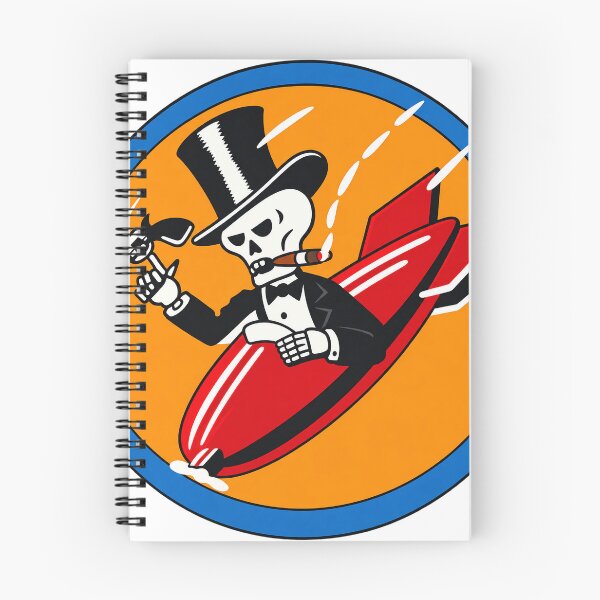 Item preview, Vintage WWII Skeleton Bomb Rider Nose Art Emblem designed and sold by PIXEL POP DESIGNS - Beyond the Norm!.