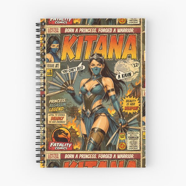 Item preview, Portada de cómic retro vintage de Kitana de Mortal Kombat designed and sold by Back2Collage.