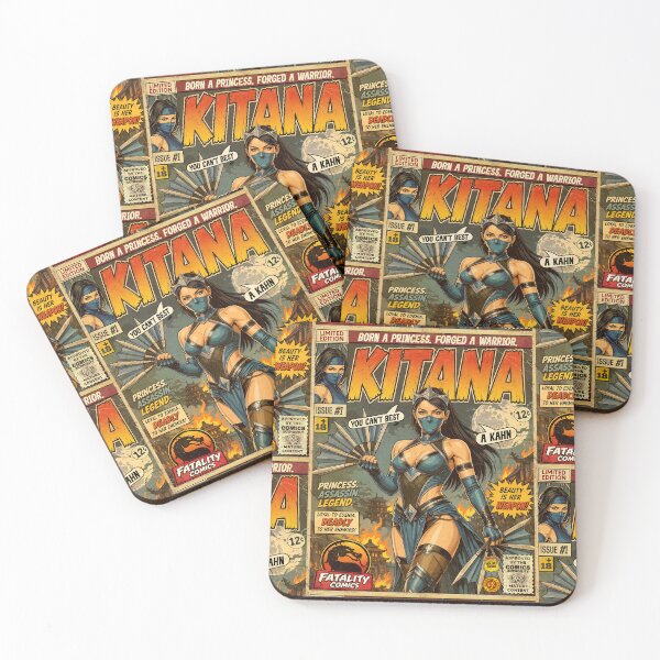 Item preview, Mortal Kombat Kitana Vintage Retro Comic Cover Art designed and sold by Back2Collage.