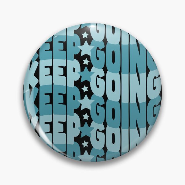 Item preview, Keep Going – Motivational Typography with Stars (Teal & Blue) designed and sold by THROUGH-LIFE.