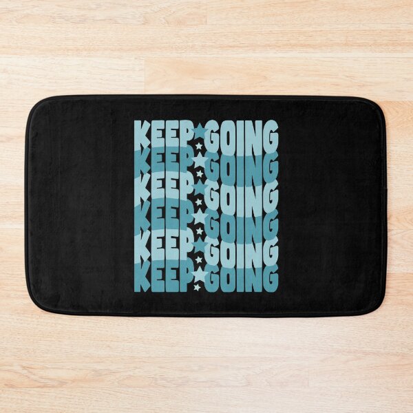 Item preview, Keep Going – Motivational Typography with Stars (Teal & Blue) designed and sold by THROUGH-LIFE.