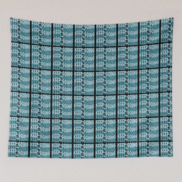 Item preview, Keep Going – Motivational Typography with Stars (Teal & Blue) designed and sold by THROUGH-LIFE.
