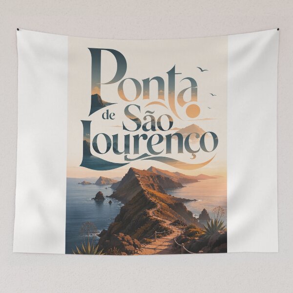 Item preview, Ponta de São Lourenço Madeira Coastal Ridge at Golden Sunset designed and sold by Places On Earth.