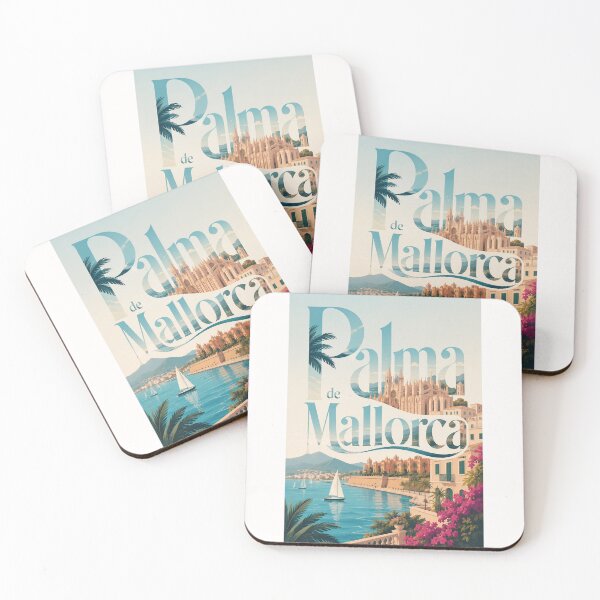 Item preview, Palma de Mallorca Balearic Waterfront with Cathedral and Mediterranean Bay designed and sold by Places On Earth.