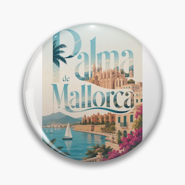 Item preview, Palma de Mallorca Balearic Waterfront with Cathedral and Mediterranean Bay designed and sold by Places On Earth.