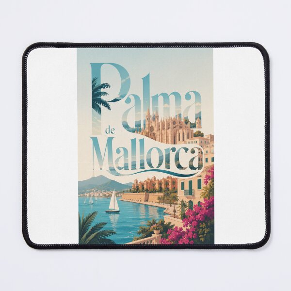 Item preview, Palma de Mallorca Balearic Waterfront with Cathedral and Mediterranean Bay designed and sold by Places On Earth.