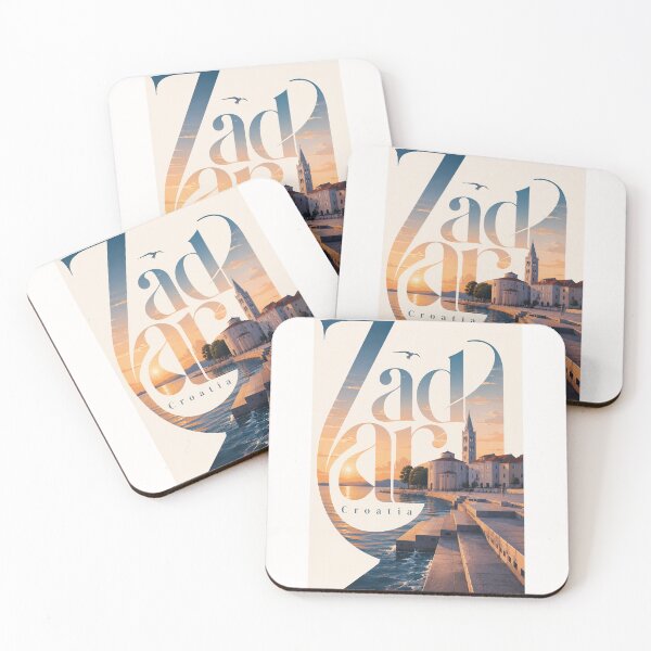 Item preview, Zadar Croatia Adriatic Waterfront at Sunset beside Historic Old Town designed and sold by Places On Earth.