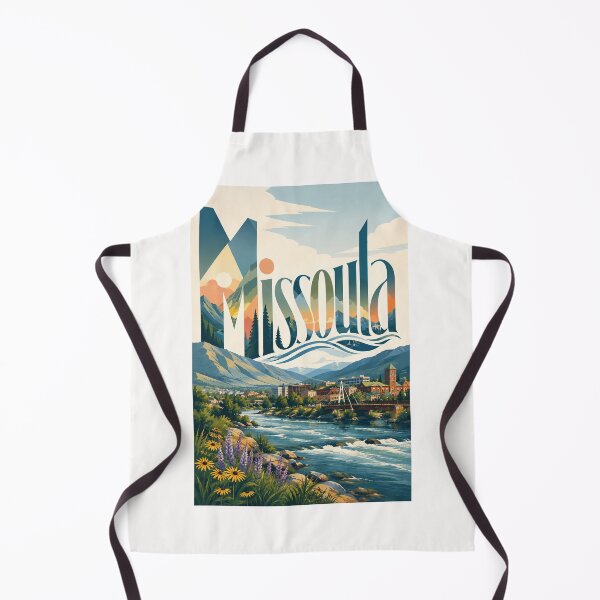 Item preview, Missoula Montana Clark Fork River beneath Rocky Mountain Peaks designed and sold by Places On Earth.