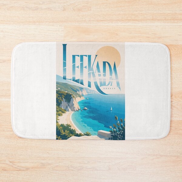 Item preview, Lefkada Greece Ionian Sea Cliffs and Turquoise Coast designed and sold by Places On Earth.