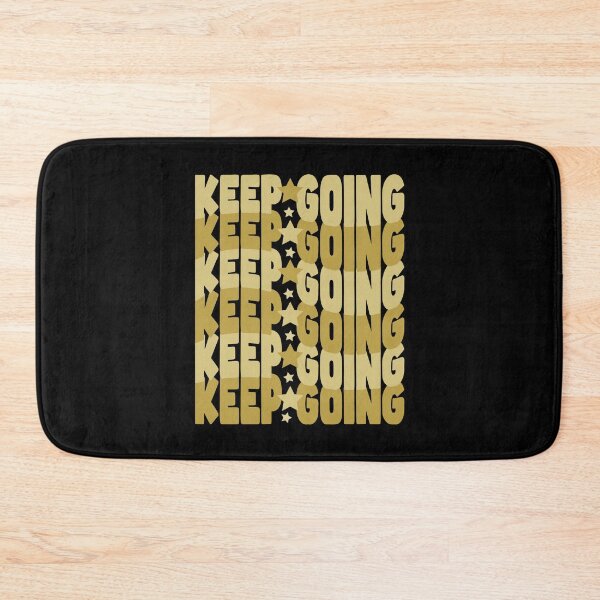 Item preview, Keep Going – Golden Motivation with Stars (Mustard & Cream) designed and sold by THROUGH-LIFE.
