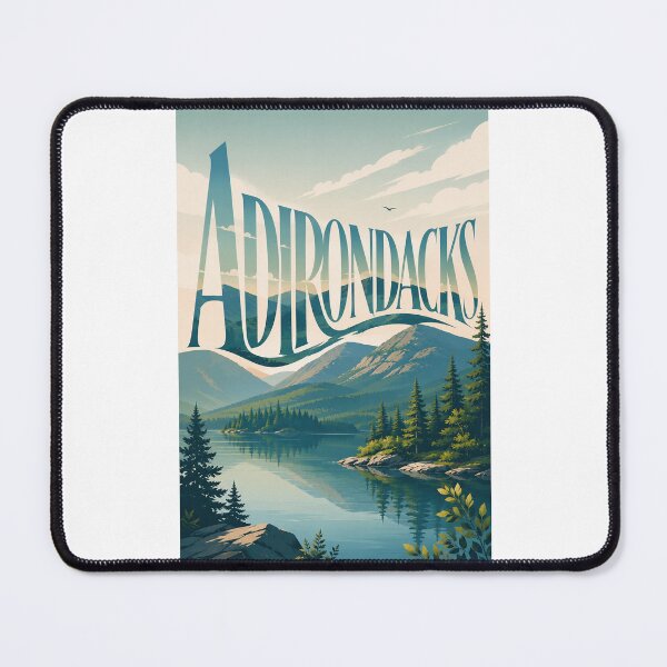 Item preview, Adirondacks New York Mountain Lake and Evergreen Wilderness designed and sold by Places On Earth.